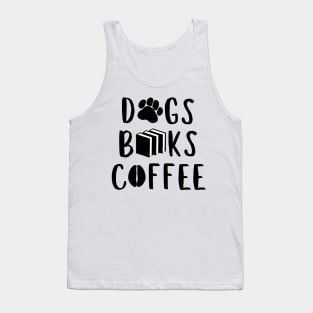 Dogs, books and coffee Tank Top